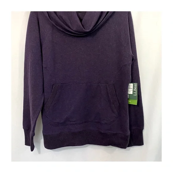 NWT L.L. Bean Cozy Cowl Neck Pullover Sweater in Purple Heather - Picture 4 of 10